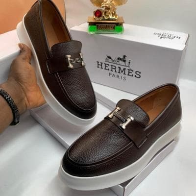 Hermes Brown Loafers Shoe