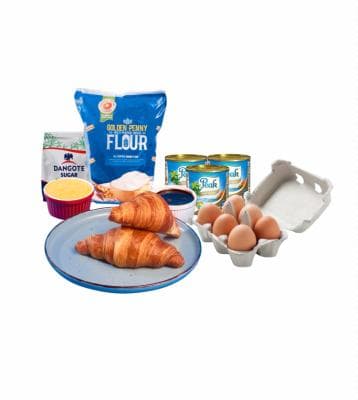 Golden Penny Flour Peak Milk Pack Of Six Eggs Dangote Sugar Combo