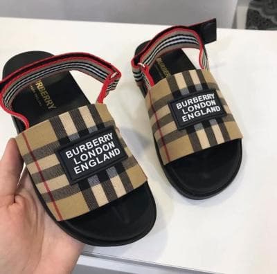 Burberry Kids Vintage Checkered leather Sandals