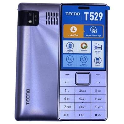 Tecno T529 – 2.8" Display Feature Phone, Dual SIM, 2500mAh Battery, FM Radio, Bluetooth, Expandable Storage